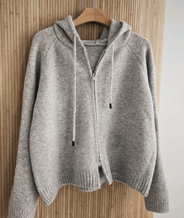 wool hood zip up () Ƽ