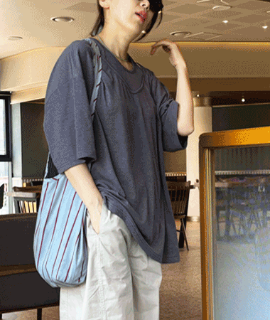 layered linen v t (����)